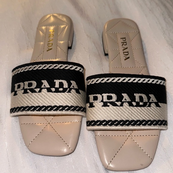 Prada Milano Slide Sandals - Picture 1 of 10